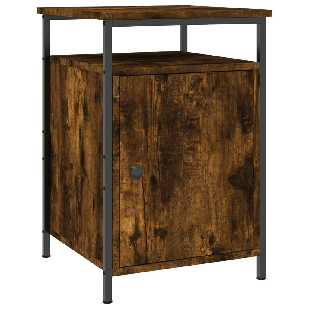 Bedside Cabinet Smoked Oak 40x42x60 cm Engineered Wood 825867