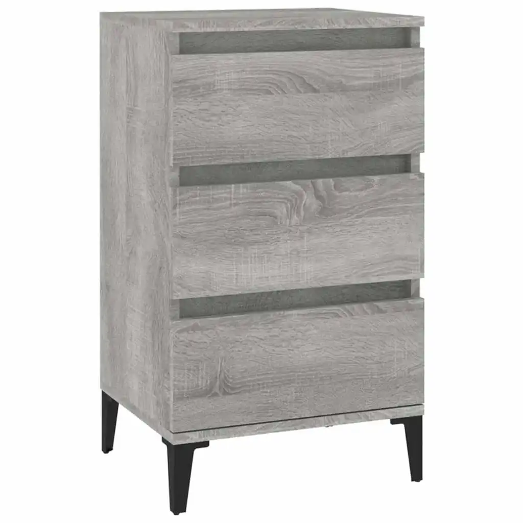 Bedside Cabinet Grey Sonoma 40x35x70 cm Engineered Wood 819674