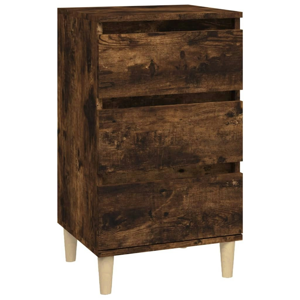 Bedside Cabinet Smoked Oak 40x35x70 cm Engineered Wood 819665