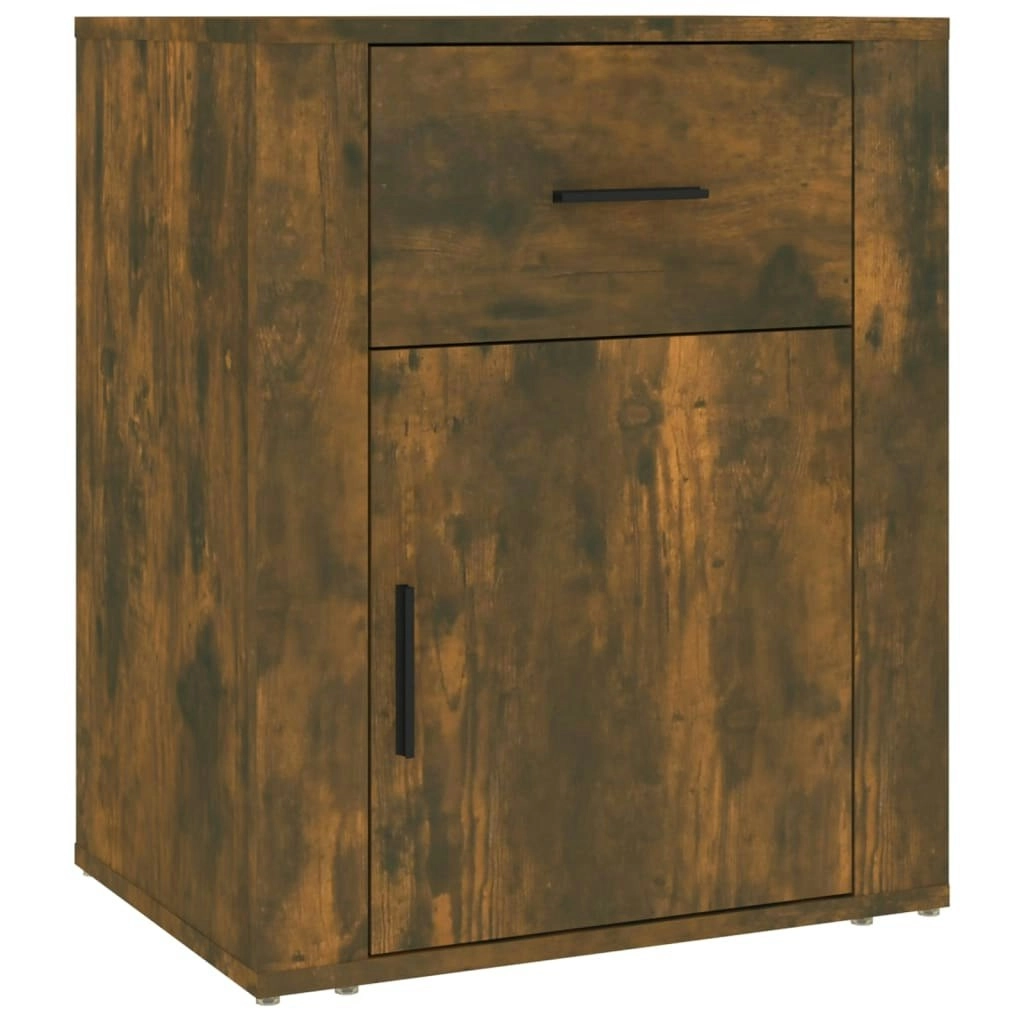 Bedside Cabinet Smoked Oak 50x36x60 cm Engineered Wood 816725