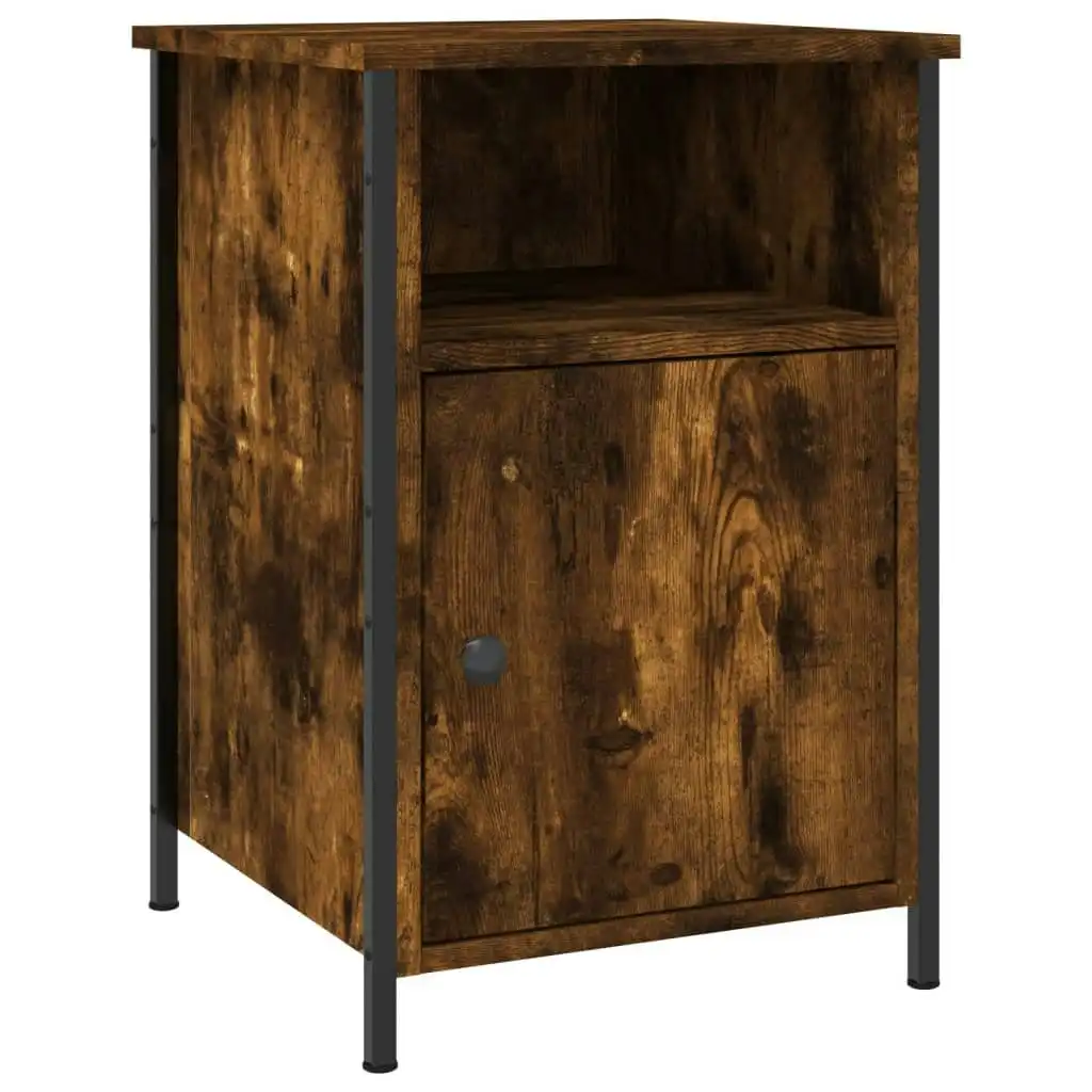 Bedside Cabinet Smoked Oak 40x42x60 cm Engineered Wood 825917