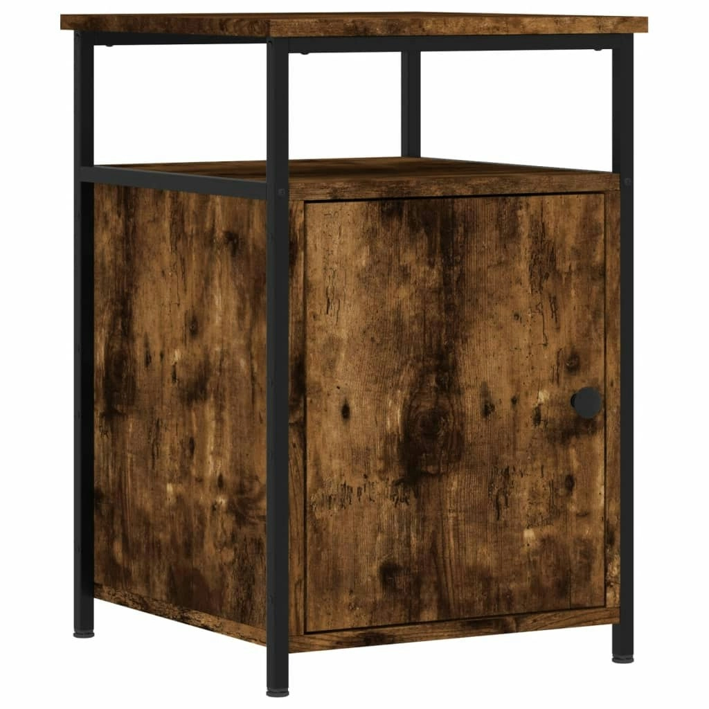 Bedside Cabinet Smoked Oak 40x42x60 cm Engineered Wood 826037