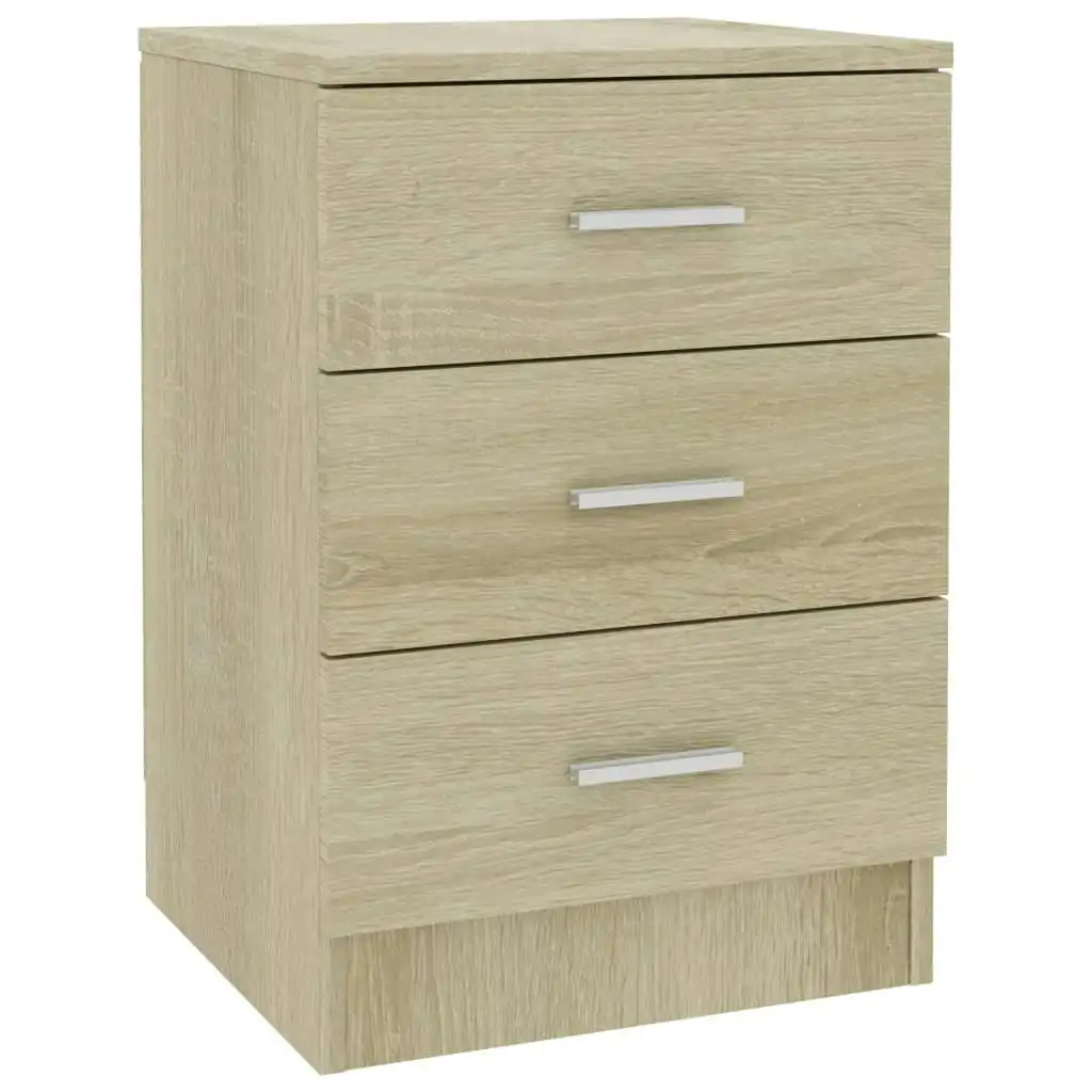 Bedside Cabinet Sonoma Oak 38x35x56 cm Engineered Wood 800456