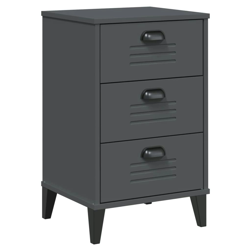 Bedside Cabinet VIKEN Anthracite Grey Engineered Wood 374913