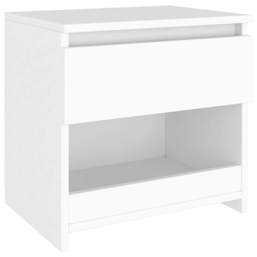 Bedside Cabinet White 40x30x39 cm Engineered Wood 803443