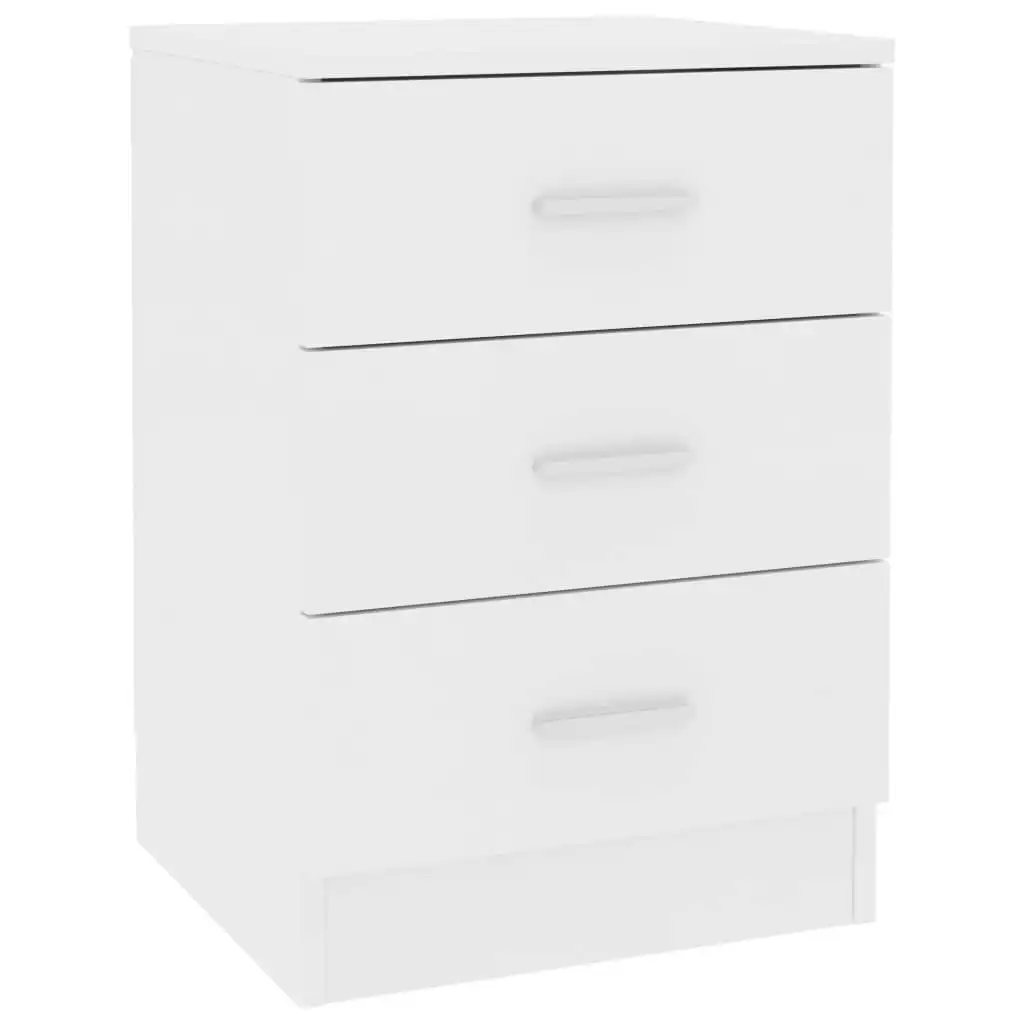 Bedside Cabinet White 38x35x56 cm Engineered Wood 800450