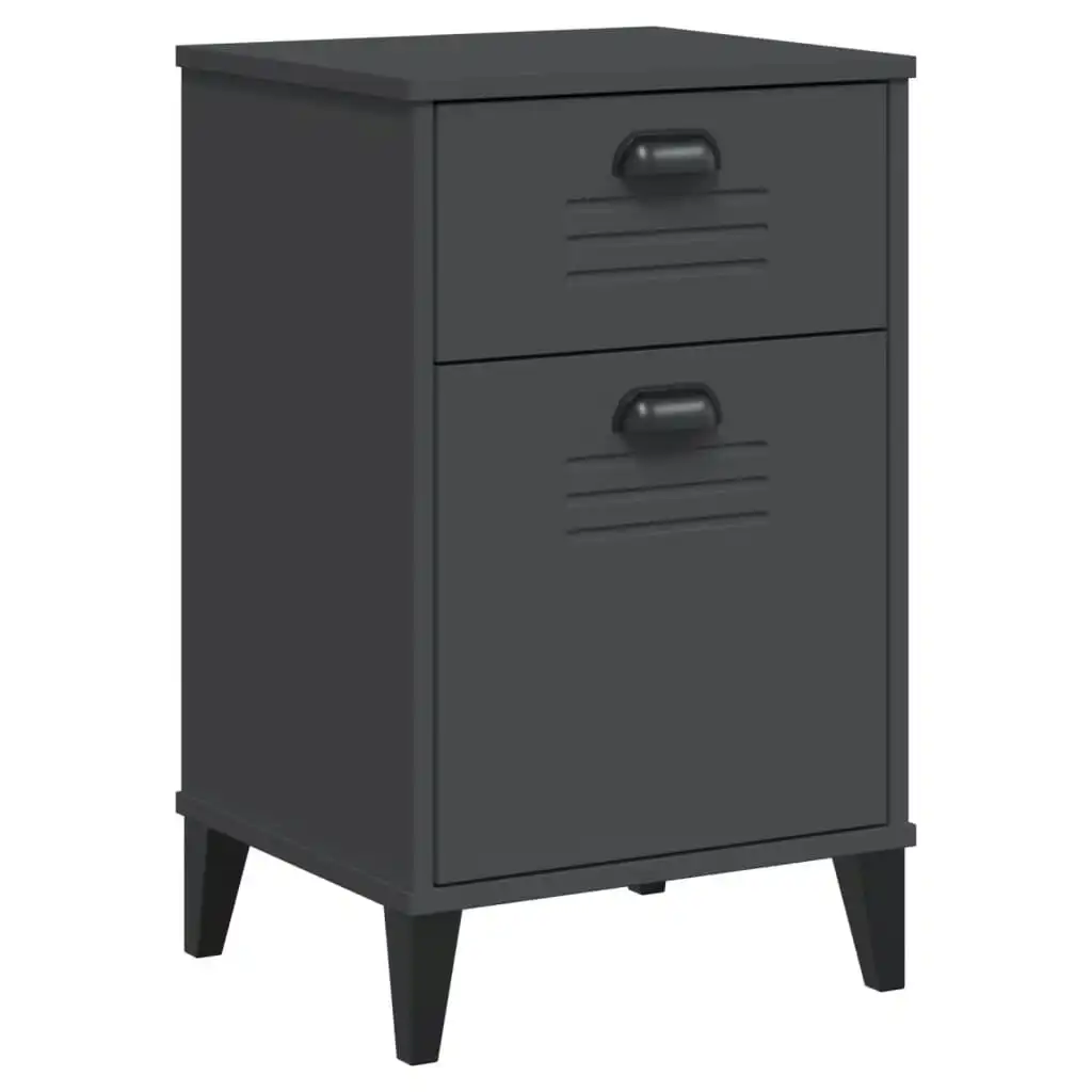 Bedside Cabinet VIKEN Anthracite Grey Engineered Wood 374916