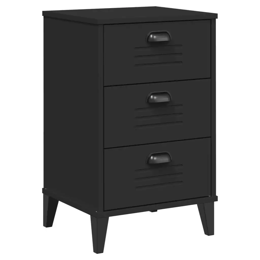 Bedside Cabinet VIKEN Black Engineered Wood 374912