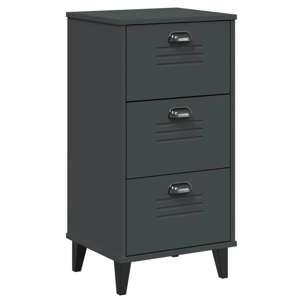 Bedside Cabinet VIKEN Anthracite Grey Engineered Wood 374919