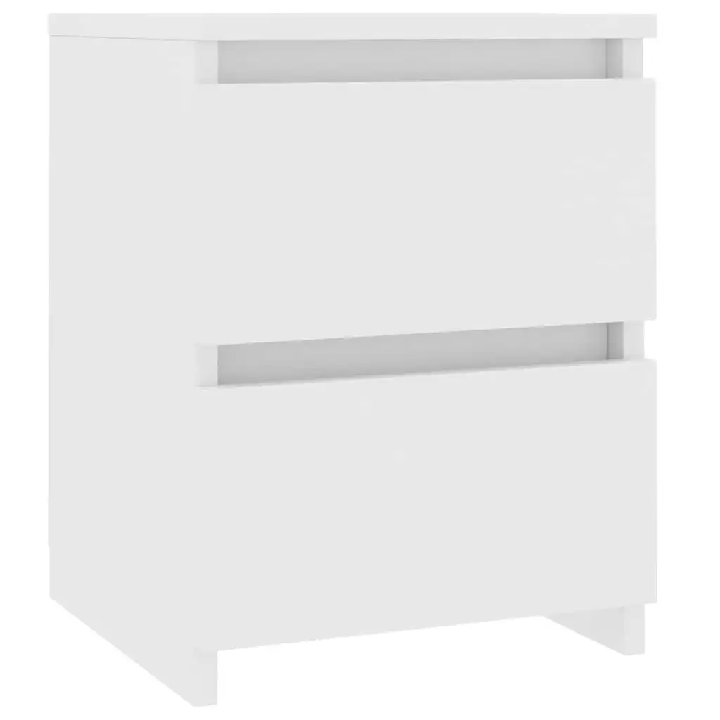 Bedside Cabinet White 30x30x40 cm Engineered Wood 800513