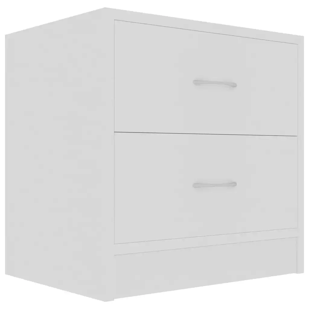 Bedside Cabinet White 40x30x40 cm Engineered Wood 801035