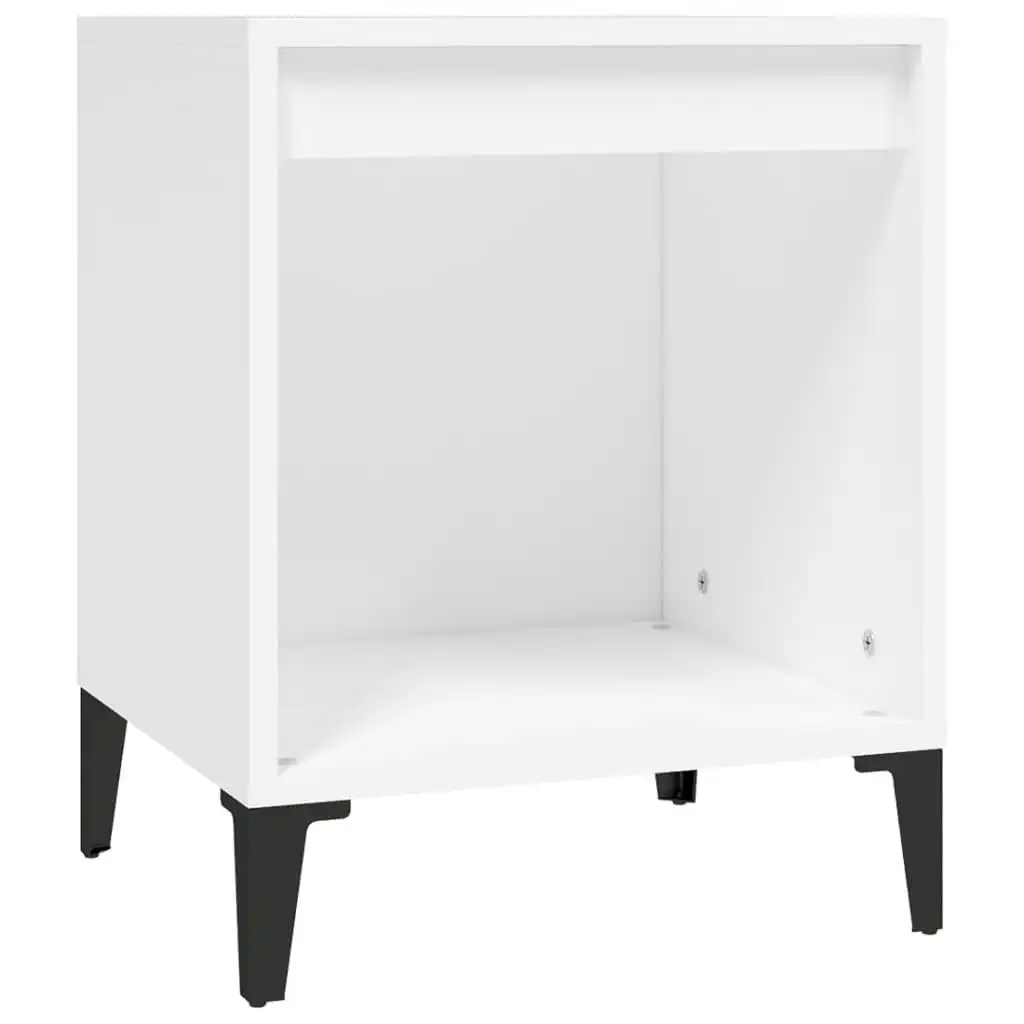 Bedside Cabinet White 40x35x50 cm 821874