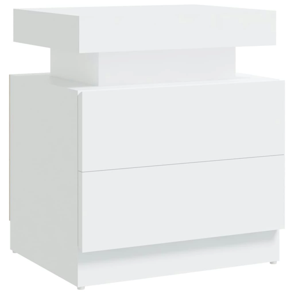 Bedside Cabinet White 45x35x52 cm Engineered Wood 326849