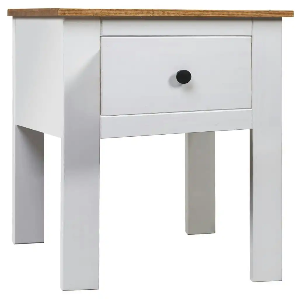 Bedside Cabinet White 46x40x57 cm Pine Panama Range 282693