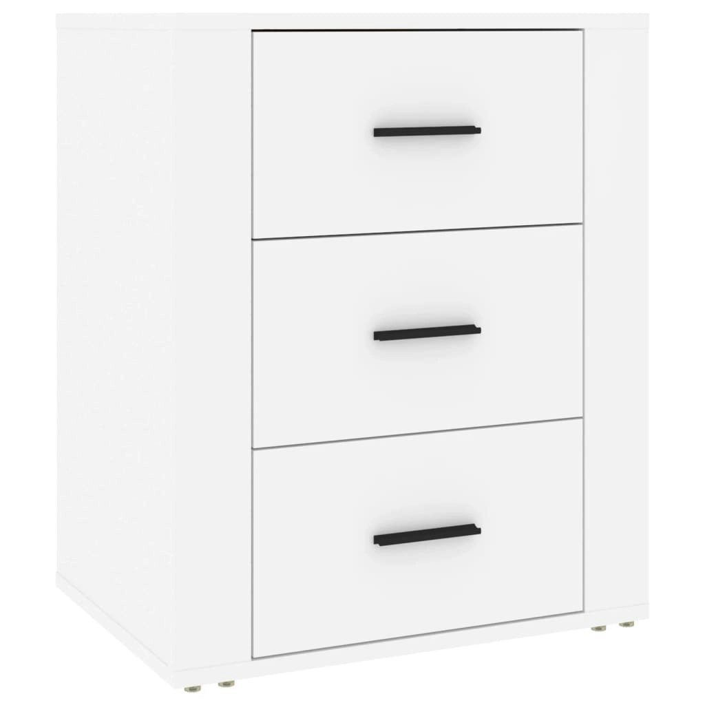 Bedside Cabinet White 50x36x60 cm Engineered Wood 816712