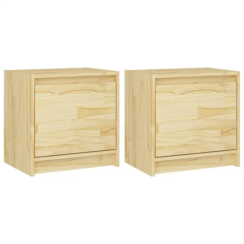 Bedside Cabinets 2 pcs 40x30.5x40 cm Solid Pinewood 808114