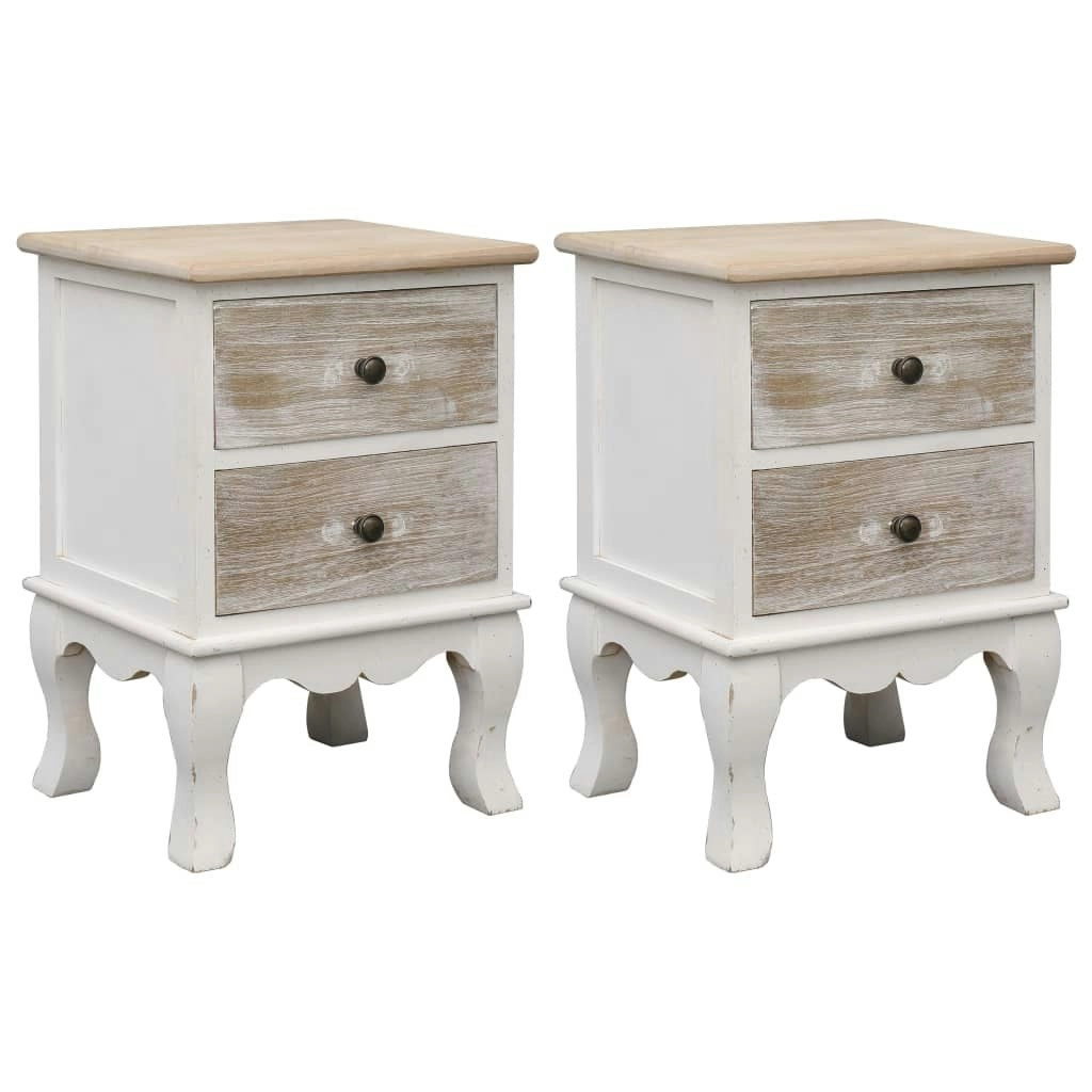 Bedside Cabinets 2 pcs 35x30x50 cm Paulownia Wood 284065