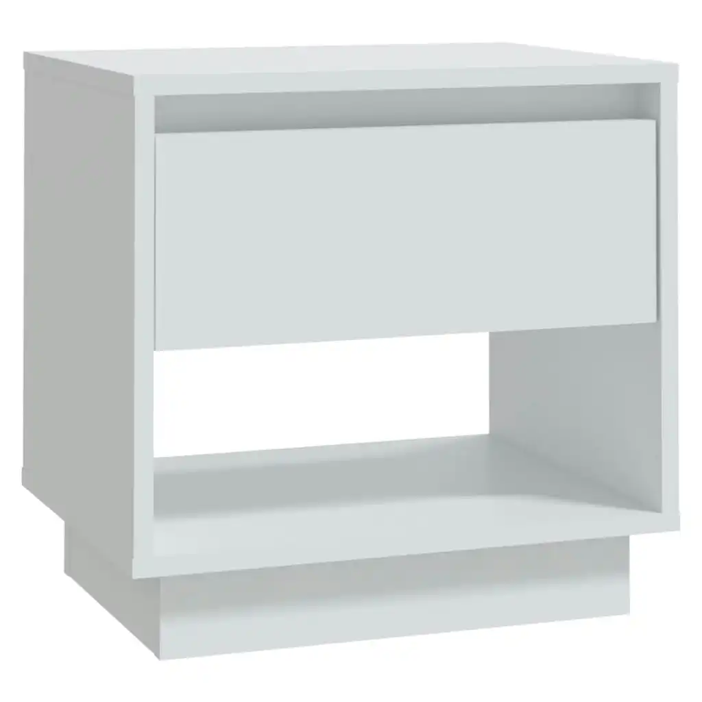 Bedside Cabinet White 45x34x44 cm Engineered Wood 809512