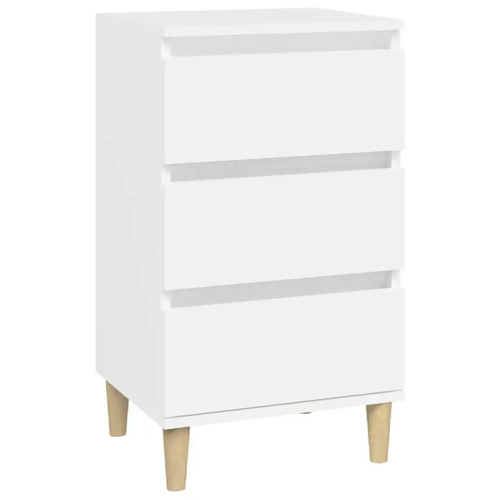 Bedside Cabinet White 40x35x70 cm Engineered Wood 819660