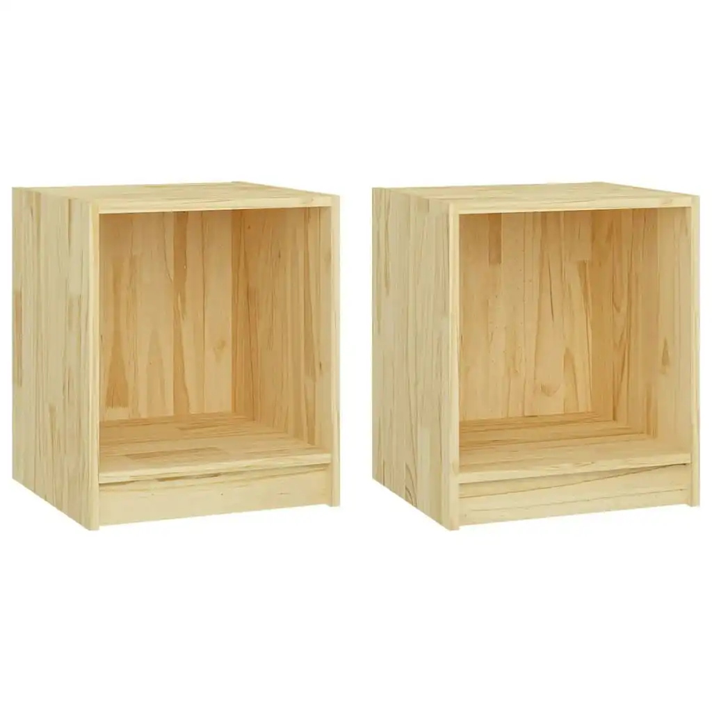 Bedside Cabinets 2 pcs 35.5x33.5x41.5 cm Solid Pinewood 809920