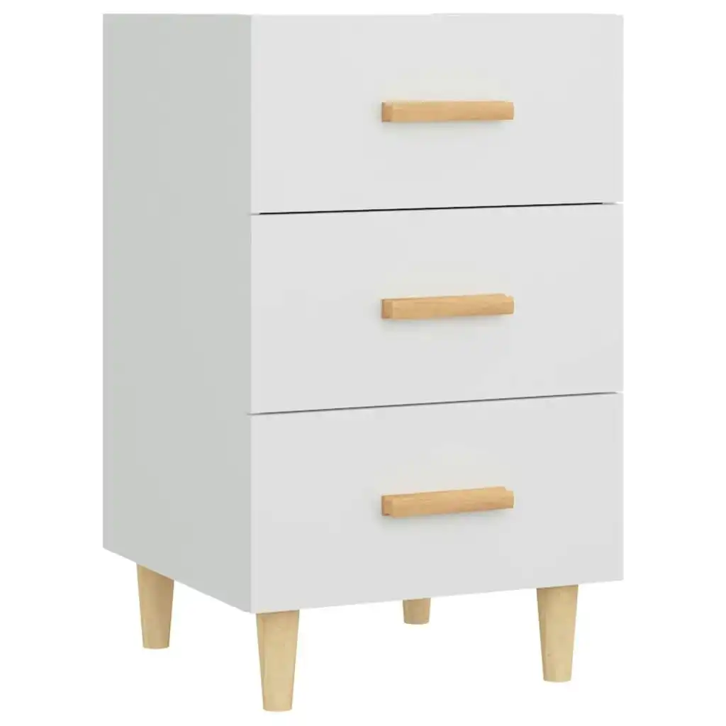 Bedside Cabinet White 40x40x66 cm Engineered Wood 812078