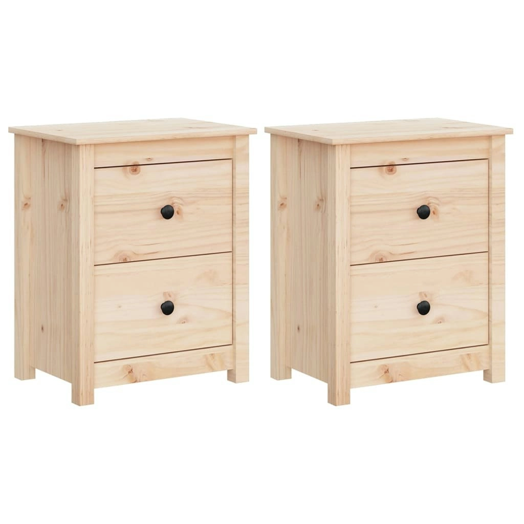 Bedside Cabinets 2 pcs 50x35x61.5 cm Solid Wood Pine 813680