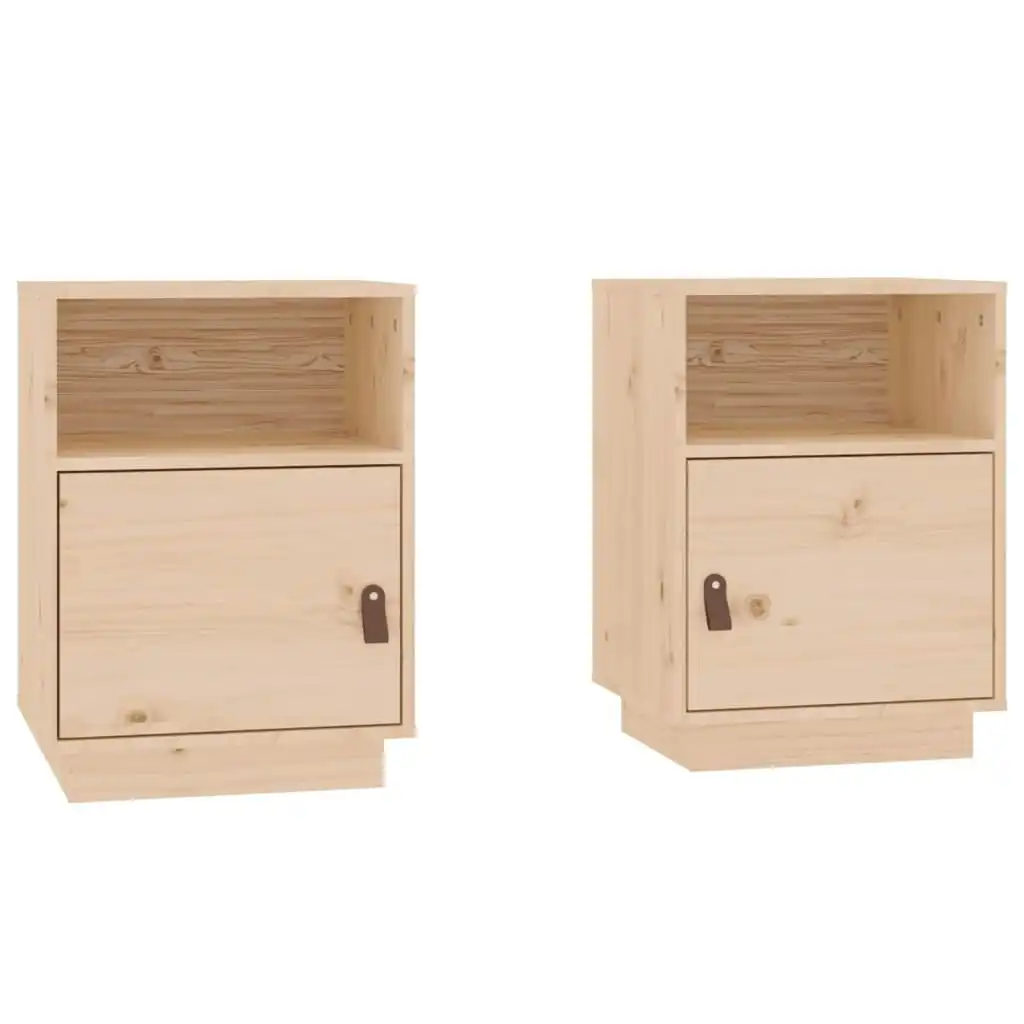 Bedside Cabinets 2 pcs 40x34x55 cm Solid Wood Pine 818316