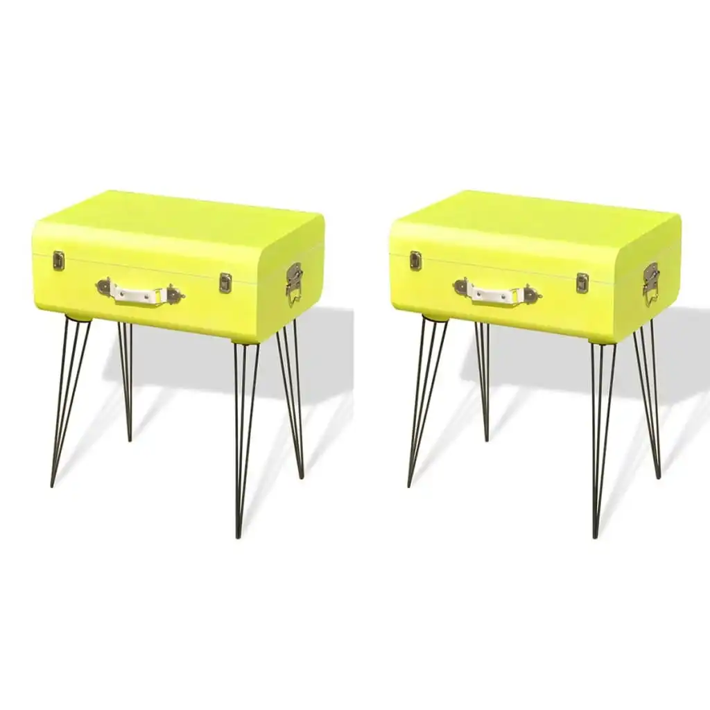 Bedside Cabinets 2 pcs 49.5x36x60 cm Yellow 276048