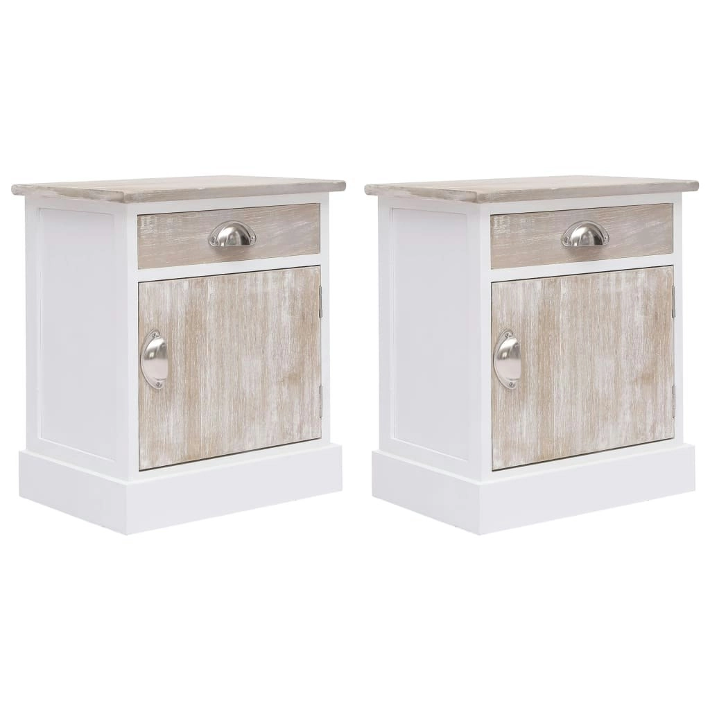 Bedside Cabinets 2 pcs 38x28x45 cm Paulownia Wood 284063