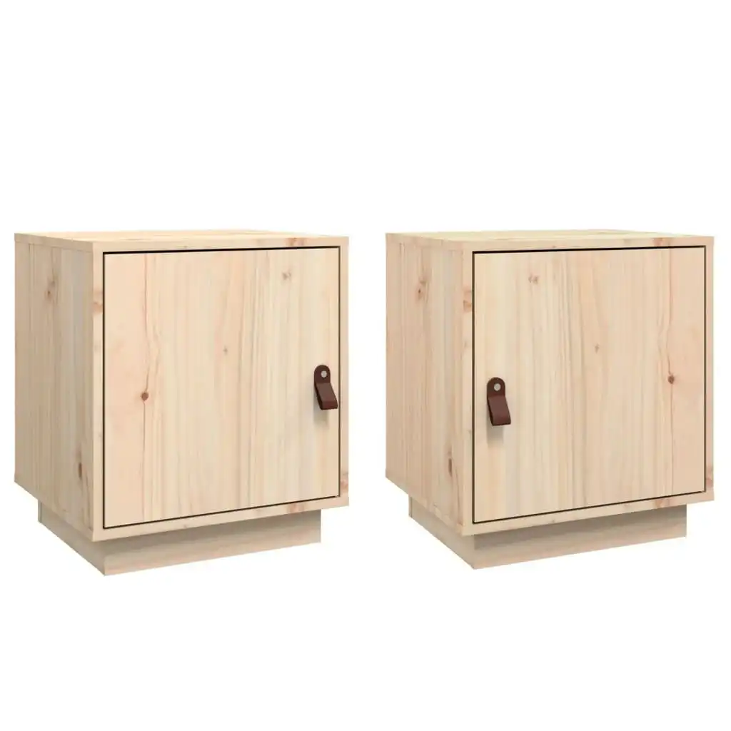 Bedside Cabinets 2 pcs 40x34x45 cm Solid Wood Pine 818276