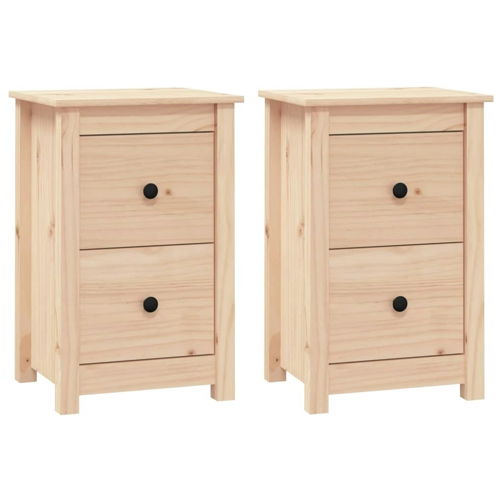 Bedside Cabinets 2 pcs 40x35x61.5 cm Solid Wood Pine 820947