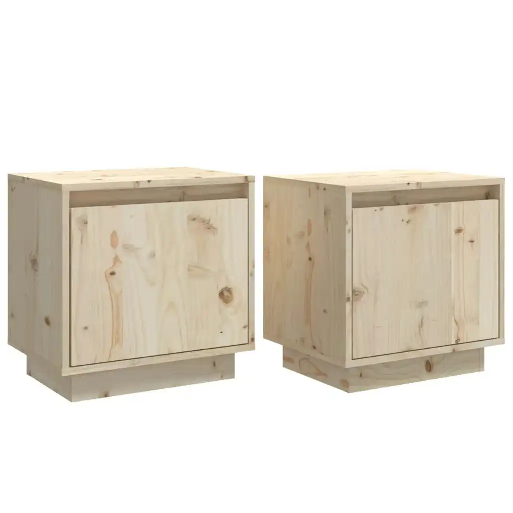 Bedside Cabinets 2 pcs 40x30x40 cm Solid Wood Pine 813306