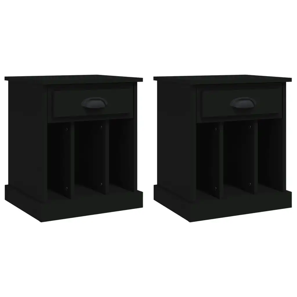 Bedside Cabinets 2 pcs Black 43x36x50 cm 816347