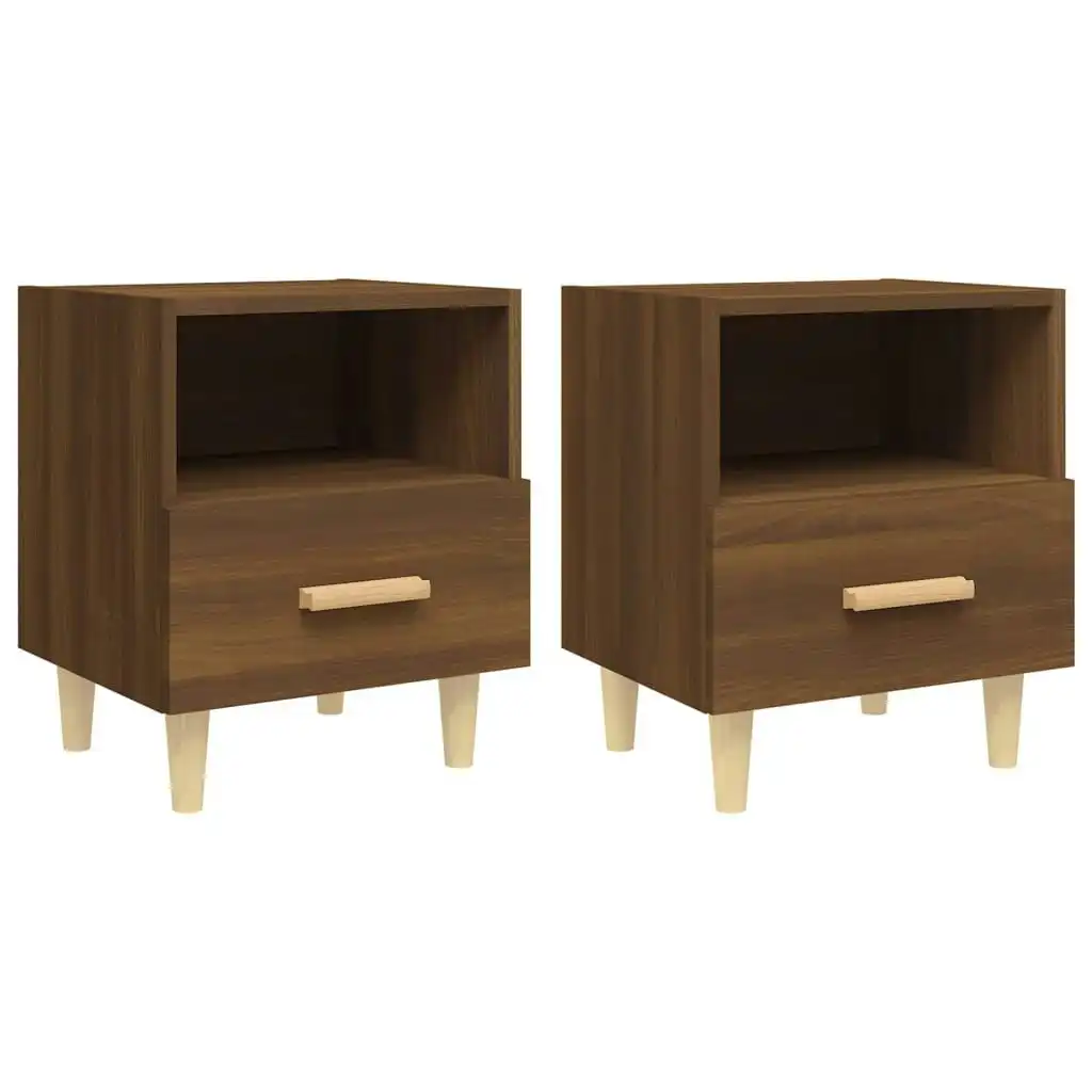 Bedside Cabinets 2 pcs Brown Oak 40x35x47 cm 817302