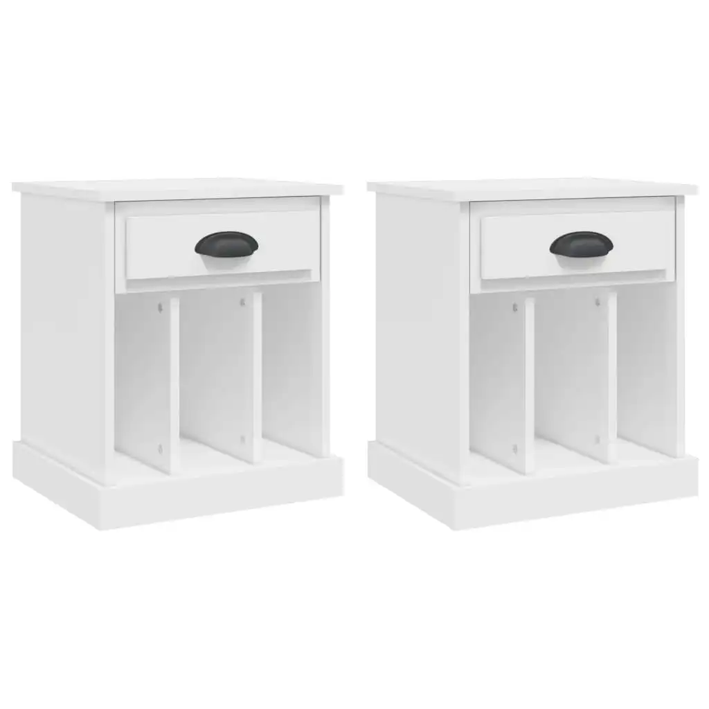 Bedside Cabinets 2 pcs White 43x36x50 cm 816345