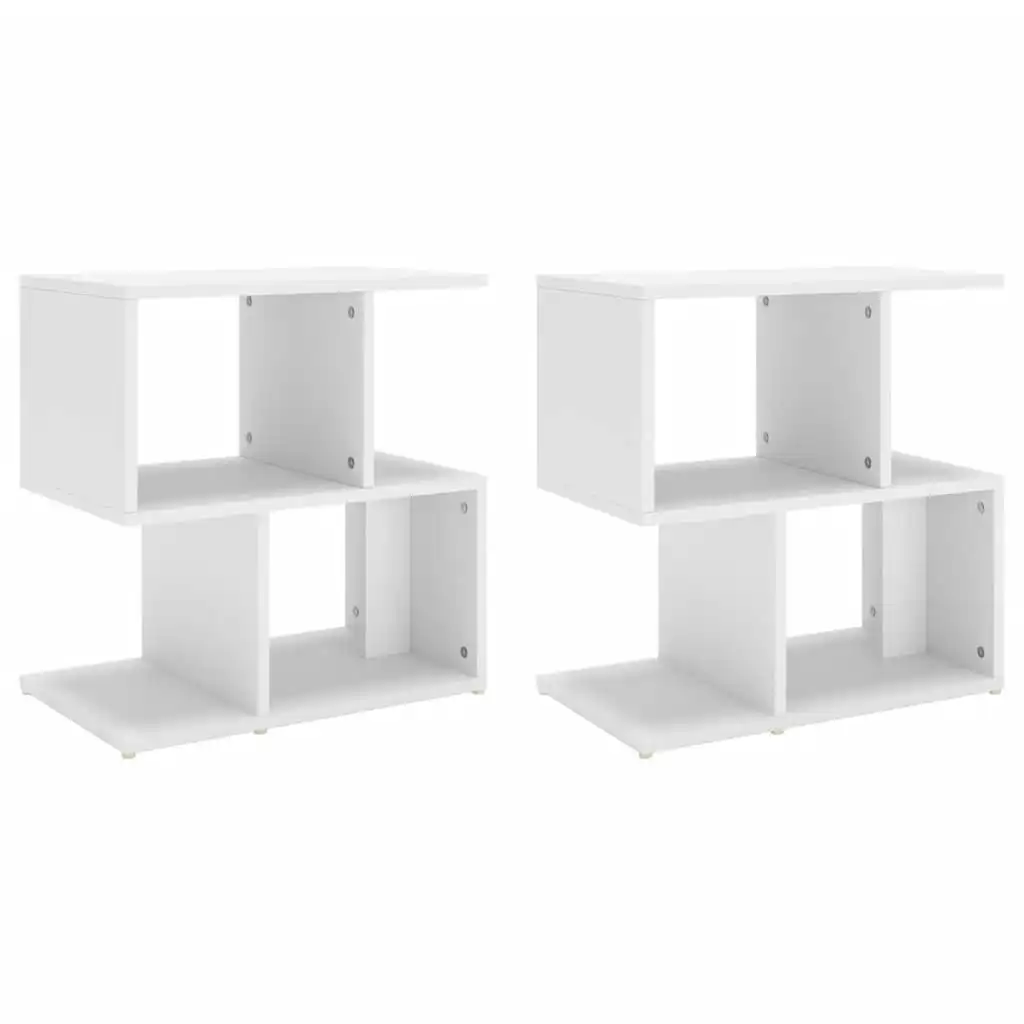 Bedside Cabinets 2 pcs White 50x30x51.5 cm Engineered Wood 806365