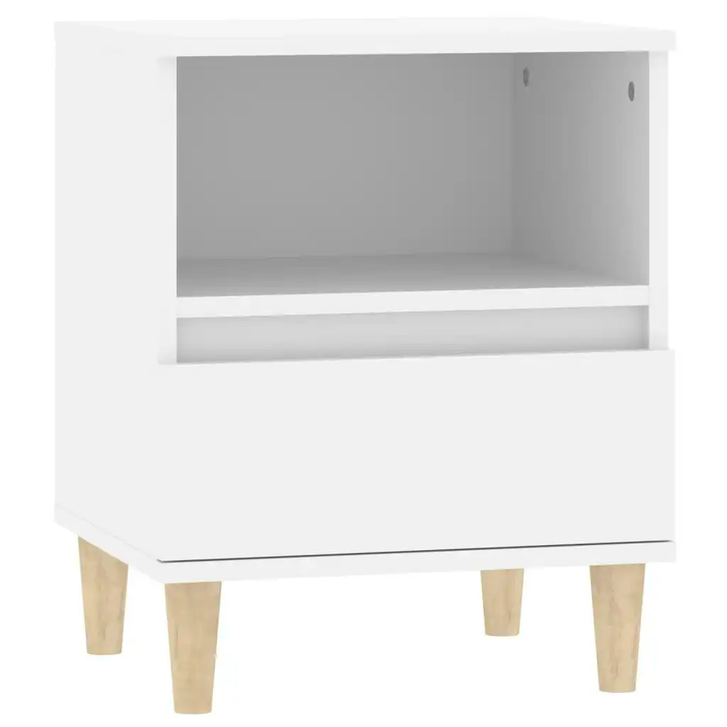 Bedside Cabinet White 40x35x50 cm 821794