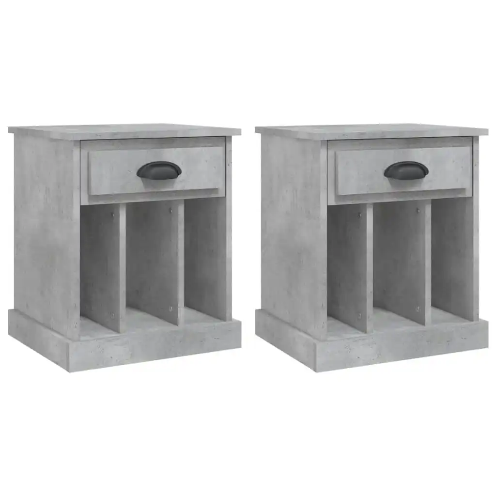 Bedside Cabinets 2 pcs Concrete Grey 43x36x50 cm 816353