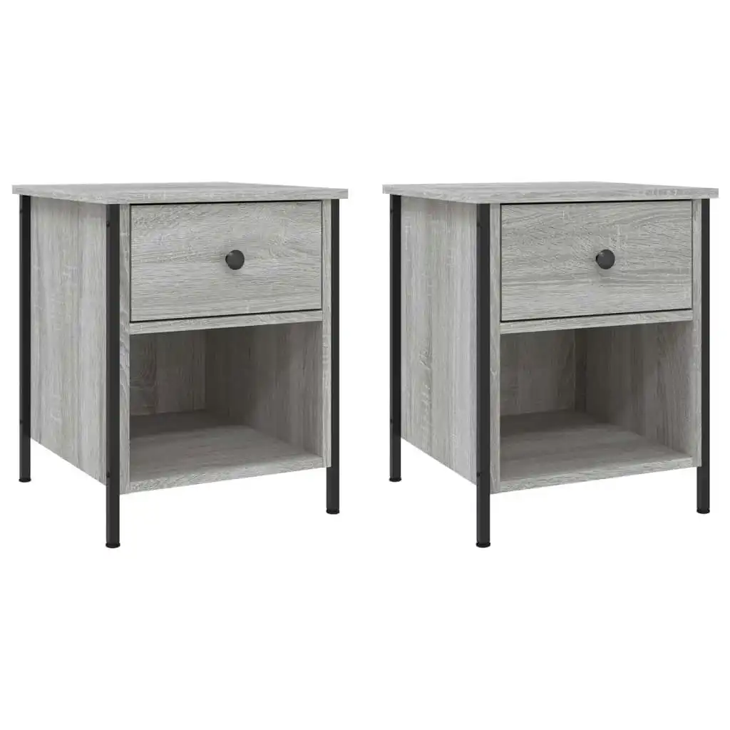 Bedside Cabinets 2 pcs Grey Sonoma 40x42x50 cm Engineered Wood 825940