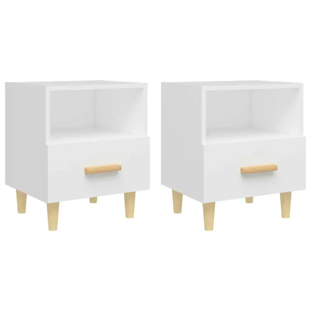 Bedside Cabinets 2 pcs White 40x35x47 cm 812007