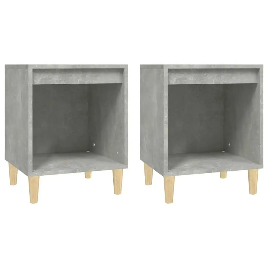 Bedside Cabinets 2 pcs Concrete Grey 40x35x50 cm 821867