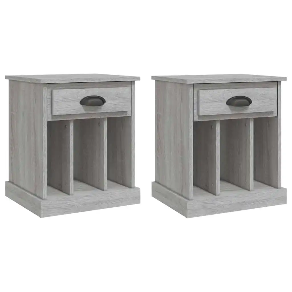 Bedside Cabinets 2 pcs Grey Sonoma 43x36x50 cm 816357