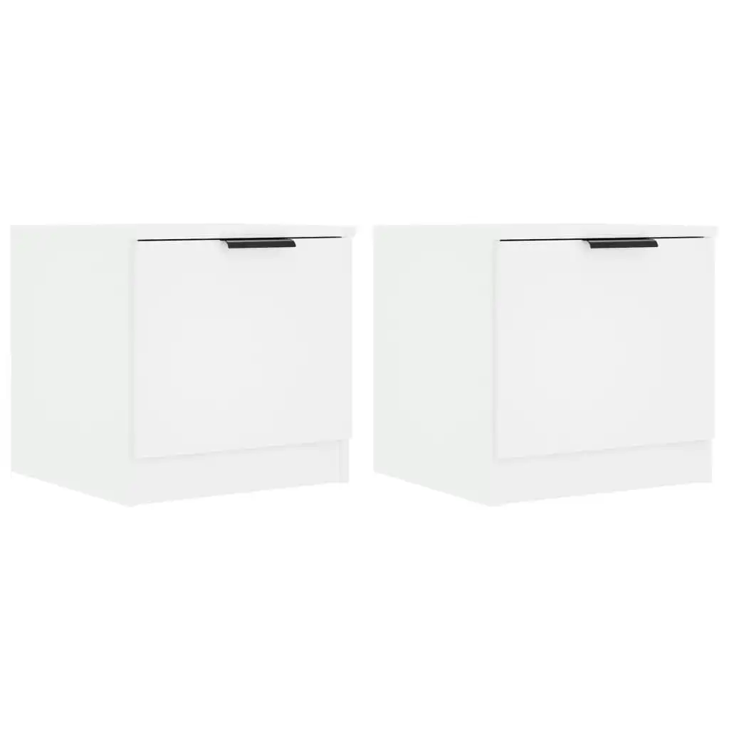 Bedside Cabinets 2 pcs White 40x39x40 cm 811197