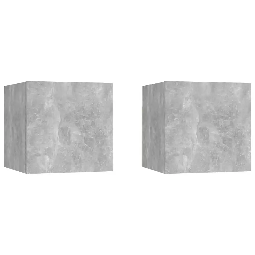 Bedside Cabinets 2 pcs Concrete Grey 30.5x30x30 cm Engineered Wood 3079719