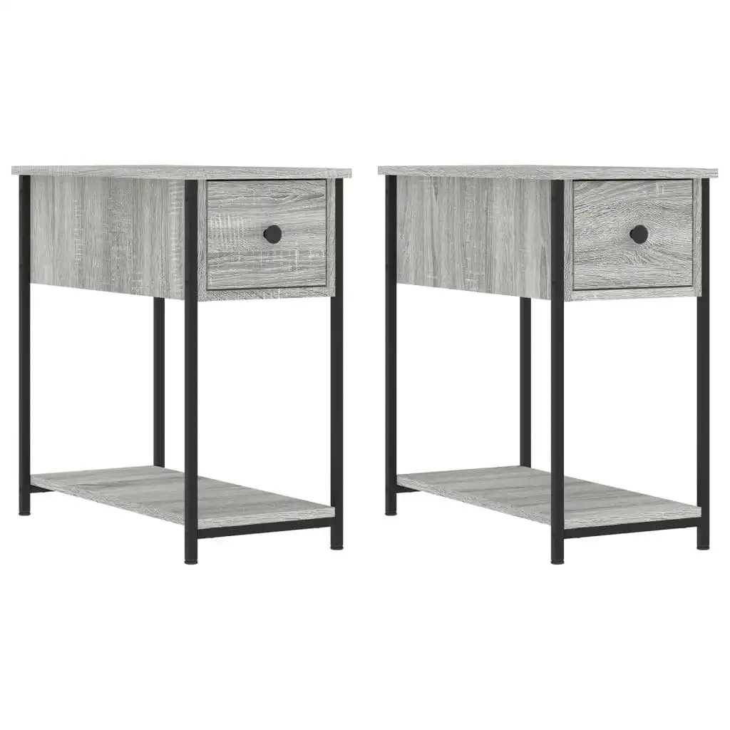 Bedside Cabinets 2 pcs Grey Sonoma 30x60x60 cm Engineered Wood 826060