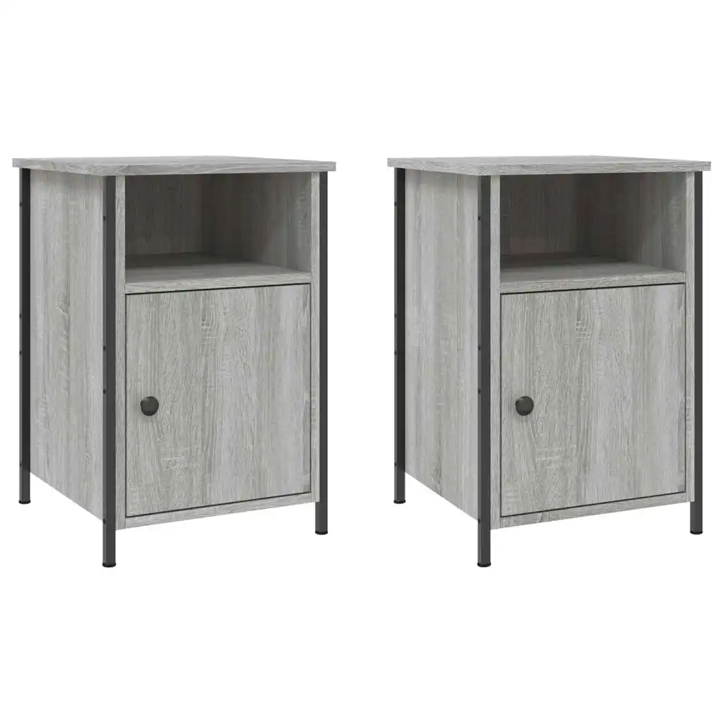 Bedside Cabinets 2 pcs Grey Sonoma 40x42x60 cm Engineered Wood 825920