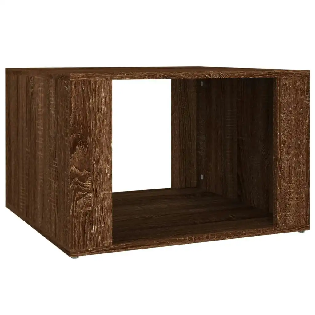 Bedside Table Brown Oak 57x55x36 cm Engineered Wood 816559