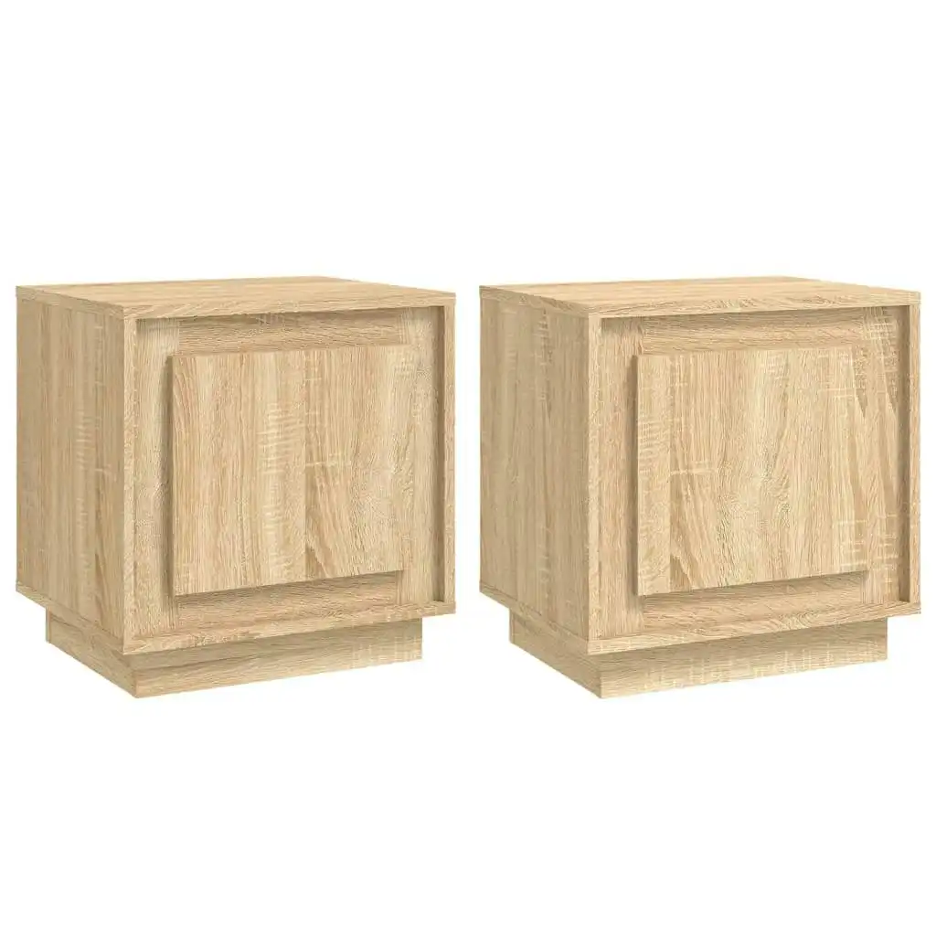 Bedside Cabinets 2 pcs Sonoma Oak 44x35x45 cm Engineered Wood 819843