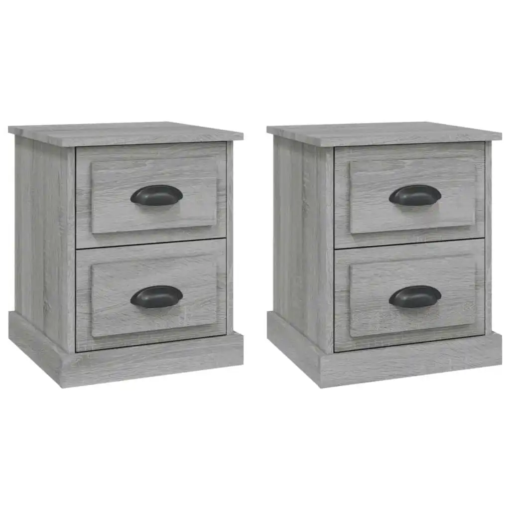 Bedside Cabinets 2 pcs Grey Sonoma 39x39x47.5 cm Engineered Wood 816157