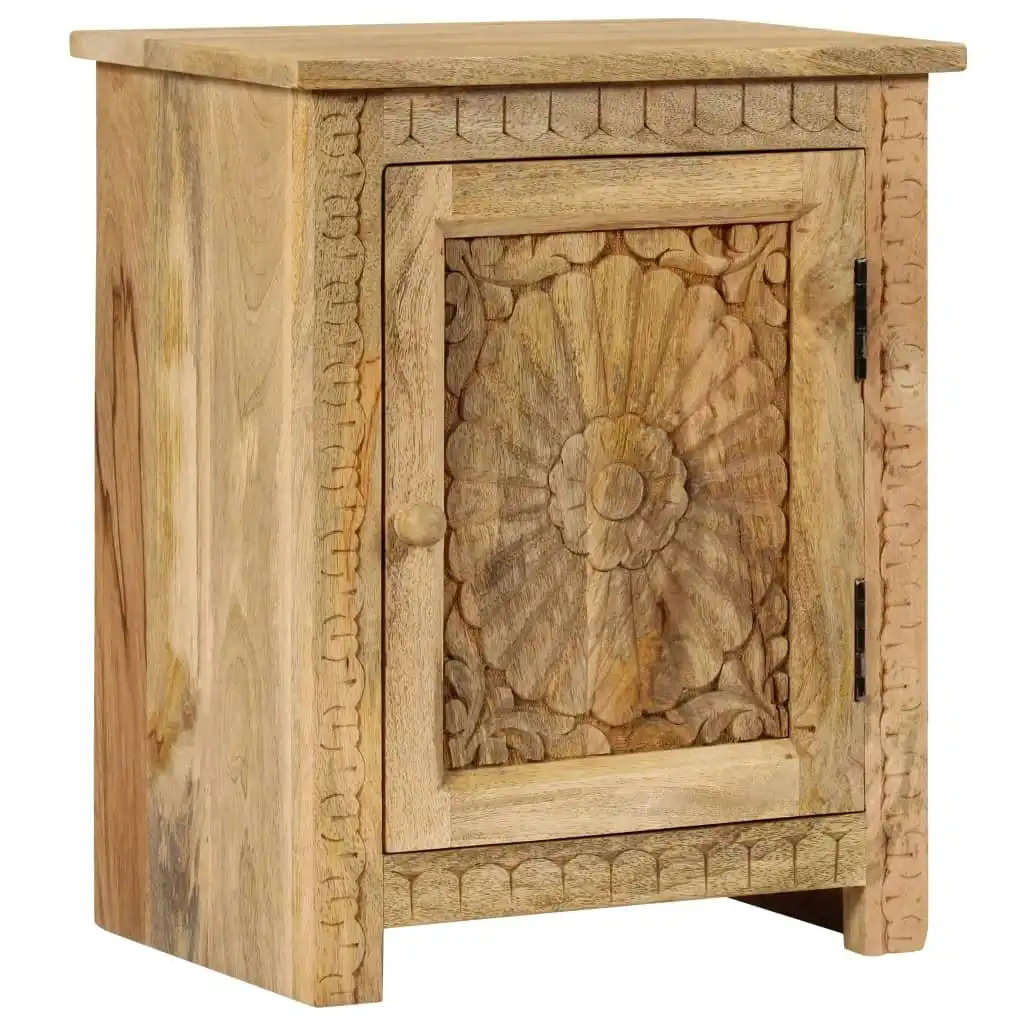 Bedside Table Solid Mango Wood 40x30x50 cm 246151